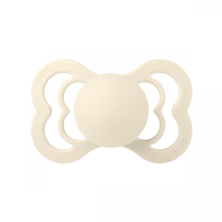 Imbracaminte si Accesorii - BIBS - Suzeta Supreme Latex, tetina simetrica, 6 luni +-Ivory
