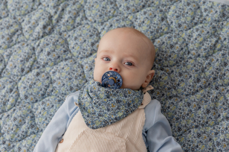BIBS x LIBERTY - Set 2 suzete Colour Capel Latex, tetina rotunda, 6 luni+-Dusty Blue/Petrol [4]