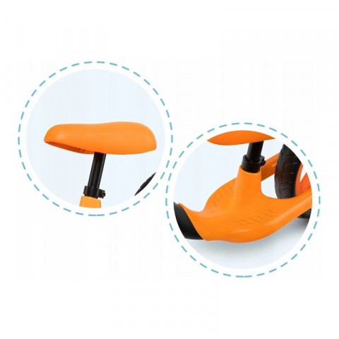 Bicicleta fara pedale, Lionelo, Alex, Usoara, Cu ghidon si sa reglabile, Greutate 3.3 Kg, Cu roti din spuma EVA, 12 inch, Orange [9]
