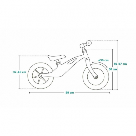 Bicicleta fara pedale, Lionelo, Bart Air, Usoara, Cu roti gonflabile, Cu cadru din magneziu, Cu ghidon si sa reglabile, Greutate 3.8 Kg, 12 inch, Conform cu standardul european de securitate EN71, Pin [12]