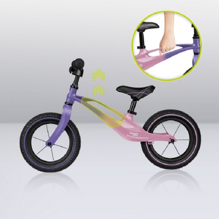 Bicicleta fara pedale, Lionelo, Bart Air, Usoara, Cu roti gonflabile, Cu cadru din magneziu, Cu ghidon si sa reglabile, Greutate 3.8 Kg, 12 inch, Conform cu standardul european de securitate EN71, Pin [20]