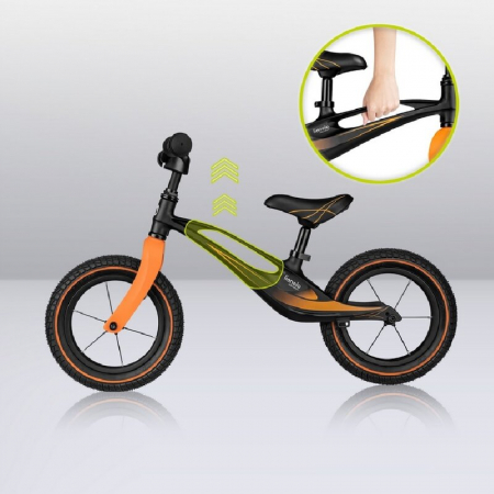 Bicicleta fara pedale, Lionelo, Bart Air, Usoara, Cu roti gonflabile, Cu cadru din magneziu, Cu ghidon si sa reglabile, Greutate 3.8 Kg, 12 inch, Conform cu standardul european de securitate EN71, Neg [13]