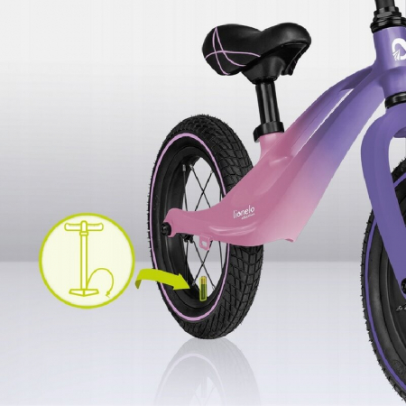 Bicicleta fara pedale, Lionelo, Bart Air, Usoara, Cu roti gonflabile, Cu cadru din magneziu, Cu ghidon si sa reglabile, Greutate 3.8 Kg, 12 inch, Conform cu standardul european de securitate EN71, Pin [17]