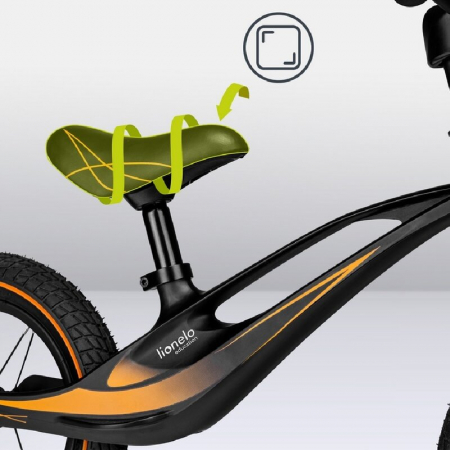 Bicicleta fara pedale, Lionelo, Bart Air, Usoara, Cu roti gonflabile, Cu cadru din magneziu, Cu ghidon si sa reglabile, Greutate 3.8 Kg, 12 inch, Conform cu standardul european de securitate EN71, Neg [15]