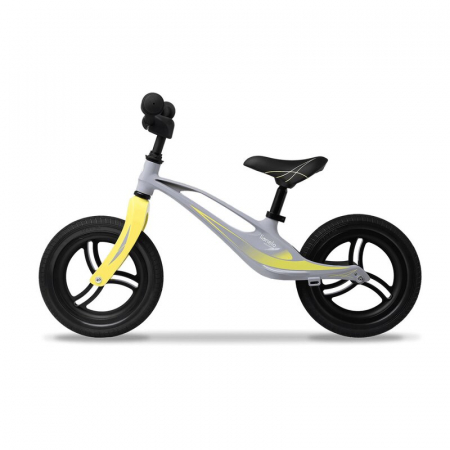 Bicicleta fara pedale, Lionelo, Bart Tour, Usoara, Cu cadru din magneziu, Cu ghidon si sa reglabile, Greutate 3.8 Kg, 12 inch, Conform cu standardul european de securitate EN71, Grey Stone [5]