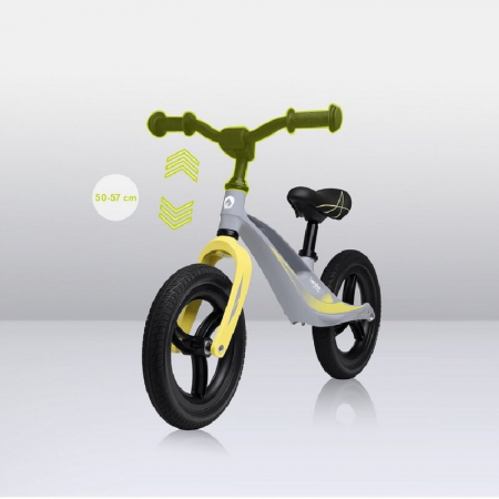 Bicicleta fara pedale, Lionelo, Bart Tour, Usoara, Cu cadru din magneziu, Cu ghidon si sa reglabile, Greutate 3.8 Kg, 12 inch, Conform cu standardul european de securitate EN71, Grey Stone [16]