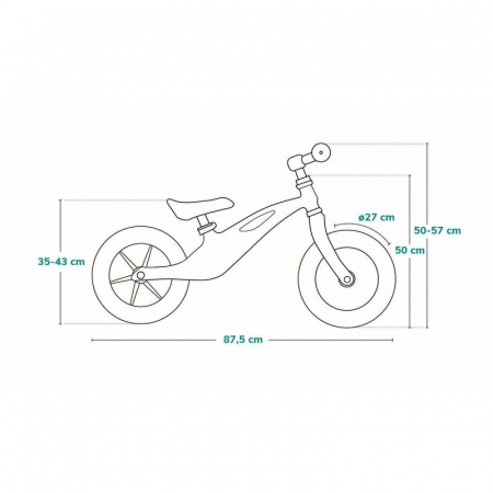 Bicicleta fara pedale, Lionelo, Bart, Usoara, Cu cadru din magneziu, Cu ghidon si sa reglabile, Greutate 3 Kg, 12 inch, Conform cu standardul european de securitate EN71, Sky Blue [10]