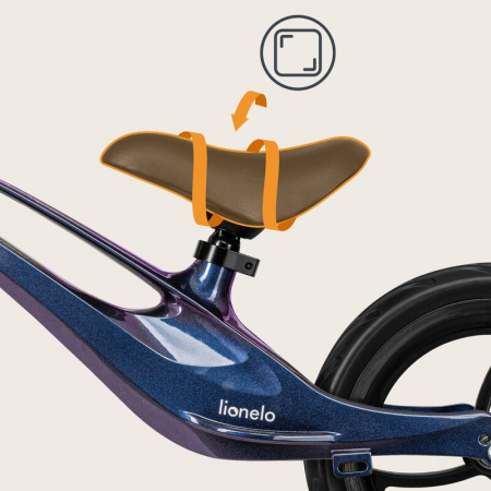 Bicicleta fara pedale, Lionelo, Bart, Usoara, Cu cadru din magneziu, Cu ghidon si sa reglabile, Greutate 3 Kg, 12 inch, Conform cu standardul european de securitate EN71, Purple Amethyst [13]