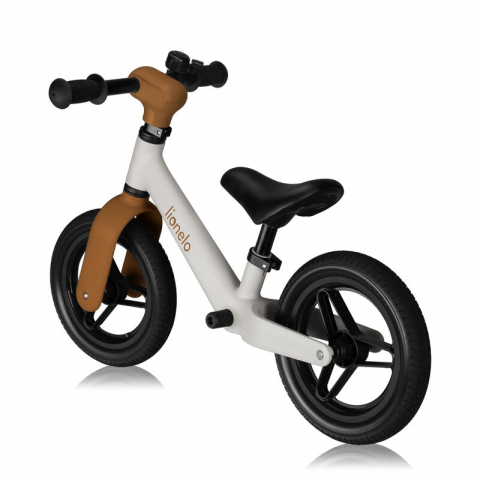 Bicicleta fara pedale, Lionelo, Toni, Cu ghidon si sa reglabile, Ultra usoara, 2.8 Kg, 18 luni+, Sustine 30 kg, Conform cu standardul EN71-1/2/3, Certificata TUV SUD, Bej [3]