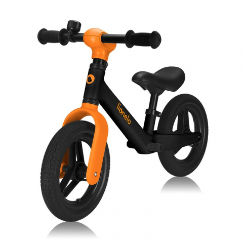 Jucarii si Jocuri - Bicicleta fara pedale, Lionelo, Toni, Cu ghidon si sa reglabile, Ultra usoara, 2.8 Kg, 18 luni+, Sustine 30 kg, Conform cu standardul EN71-1/2/3, Certificata TUV SUD, Portocaliu