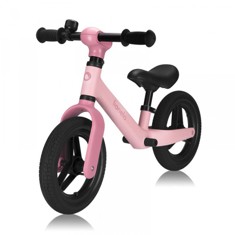 Jucarii si Jocuri - Bicicleta fara pedale, Lionelo, Toni, Cu ghidon si sa reglabile, Ultra usoara, 2.8 Kg, 18 luni+, Sustine 30 kg, Conform cu standardul EN71-1/2/3, Certificata TUV SUD, Roz
