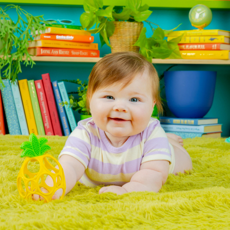 Bright Starts - Jucarie gingivala ananas Hold My Own Easy-Grasp [2]