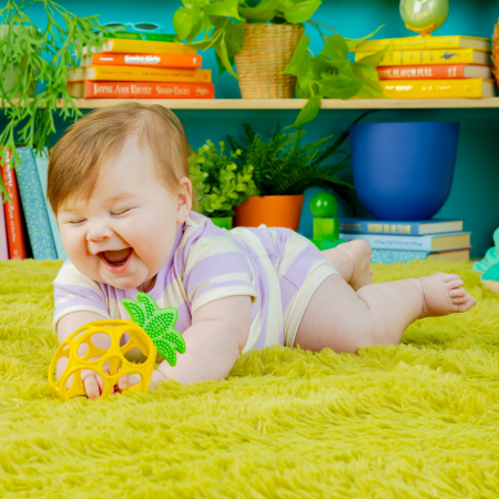 Bright Starts - Jucarie gingivala ananas Hold My Own Easy-Grasp [1]