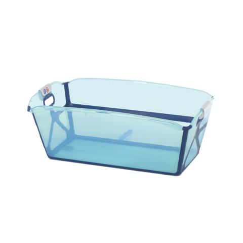 Baie si Igiena - Cadita de baie cu pliere ultra-compacta, Jane, Oasis, Cu doua manere, 68 x 42 x 26 cm, Conform cu standardul european de siguranta EN 17072:2018, Blue