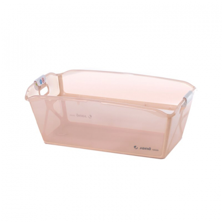 Baie si Igiena - Cadita de baie cu pliere ultra-compacta, Jane, Oasis, Cu doua manere, 68 x 42 x 26 cm, Conform cu standardul european de siguranta EN 17072:2018, Pale
