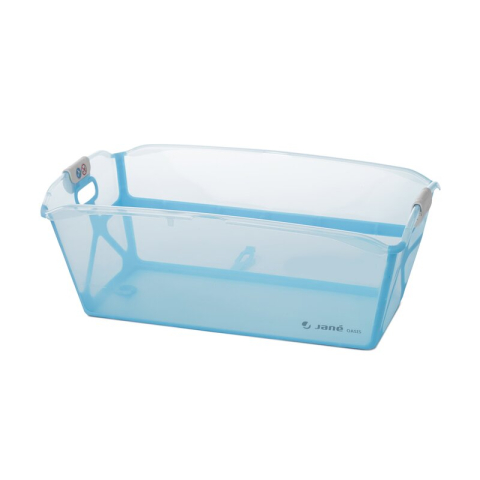 Baie si Igiena - Cadita de baie cu pliere ultra-compacta, Jane, Oasis, Cu doua manere, 68 x 42 x 26 cm, Conform cu standardul european de siguranta EN 17072:2018, Tropical