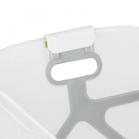 Cadita de baie cu pliere ultra-compacta, Jane, Oasis, Cu doua manere, 68 x 42 x 26 cm, Conform cu standardul european de siguranta EN 17072:2018, White [15]