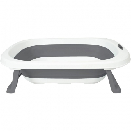 Baie si Igiena - Cadita pliabila, FreeON, Cu dop cu indicator de temperatura, Conform cu standardul european de securitate EN 17072:2018, 78x49x21 cm, Grey