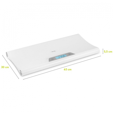 Cantar electronic, Lionelo, Pentru bebelusi, Pana la 20 kg, Memoria ultimei masuratori, Afisare timp de 25 sec, Alb [9]