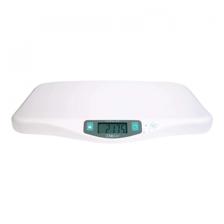 Siguranta si Sanatate - Cantar pentru bebelusi, BBluv, Kilo, Digital, Foarte precis, Unitati de masura kg, lb, oz, Pana la 20 kg, Cu functie de precizie cand se misca bebe, Ecran LCD, WHite