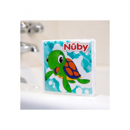 Carticica de colorat, Nuby, Pentru baita, Cu animale, 13x13x3 cm, 4 luni+, Multicolor [1]