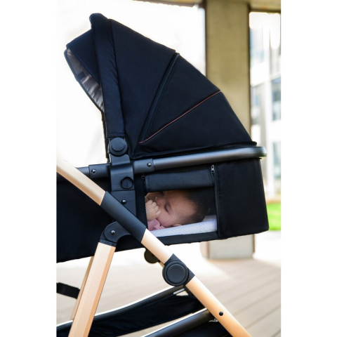 Carucior 2 in 1, Lionelo, Amber, Cadru aluminiu, Cu landou intarit si salteluta moale, Reversibil, Maner ajustabil, Huse pentru picioare, ploaie, Plasa de tantari, Geanta parinti, Pana la 22 kg, EN188 [40]