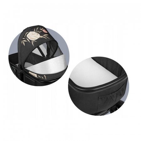 Carucior 2 in 1, Lionelo, Amber, Editie limitata Lovin\', Cadru aluminiu, Cu landou intarit si salteluta moale, Reversibil, Maner ajustabil, Huse pentru picioare, ploaie, Plasa de tantari, Geanta pari [37]