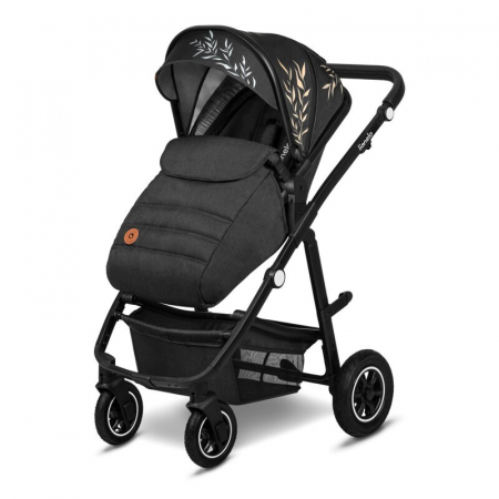 Carucior 2 in 1, Lionelo, Amber, Editie limitata Lovin\', Cadru aluminiu, Cu landou intarit si salteluta moale, Reversibil, Maner ajustabil, Huse pentru picioare, ploaie, Plasa de tantari, Geanta pari [4]
