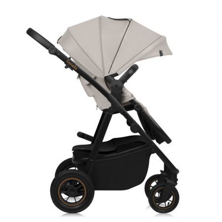 Carucior 2 in 1, Lionelo, Amber Plus, Cadru aluminiu, Cu landou intarit si salteluta moale, Reversibil, Maner ajustabil, Cu accesorii, Cu ventilatie panoramica 3D, Pana la 22 kg, EN1888-1, EN1888-2, E [13]
