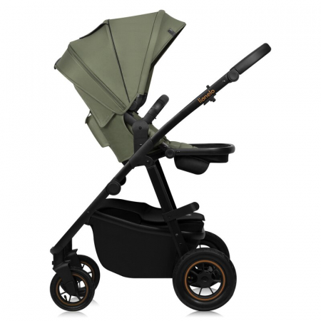 Carucior 2 in 1, Lionelo, Amber Plus, Cadru aluminiu, Cu landou intarit si salteluta moale, Reversibil, Maner ajustabil, Cu accesorii, Cu ventilatie panoramica 3D, Pana la 22 kg, EN1888-1, EN1888-2, E [10]