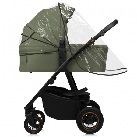 Carucior 2 in 1, Lionelo, Amber Plus, Cadru aluminiu, Cu landou intarit si salteluta moale, Reversibil, Maner ajustabil, Cu accesorii, Cu ventilatie panoramica 3D, Pana la 22 kg, EN1888-1, EN1888-2, E [23]