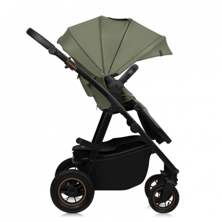 Carucior 2 in 1, Lionelo, Amber Plus, Cadru aluminiu, Cu landou intarit si salteluta moale, Reversibil, Maner ajustabil, Cu accesorii, Cu ventilatie panoramica 3D, Pana la 22 kg, EN1888-1, EN1888-2, E [13]