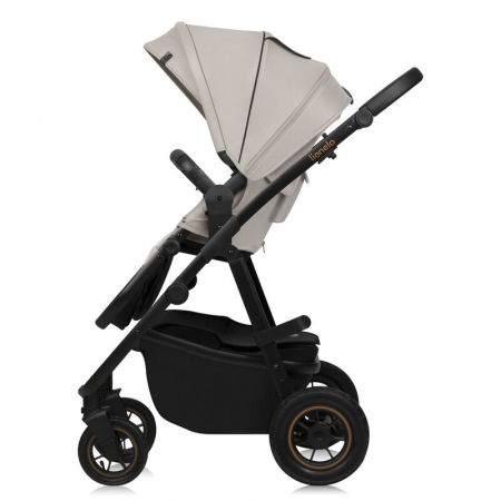 Carucior 2 in 1, Lionelo, Amber Plus, Cadru aluminiu, Cu landou intarit si salteluta moale, Reversibil, Maner ajustabil, Cu accesorii, Cu ventilatie panoramica 3D, Pana la 22 kg, EN1888-1, EN1888-2, E [17]