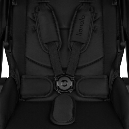 Carucior 2 in 1, Lionelo, Layla, Pana la 22 kg, Cadru aluminiu, Cu landou intarit si salteluta din spuma AirDots, Reversibil, Cu ventilatie 3D, Cu accesorii, EN1888-1, EN1888-2, EN1466, Negru [23]