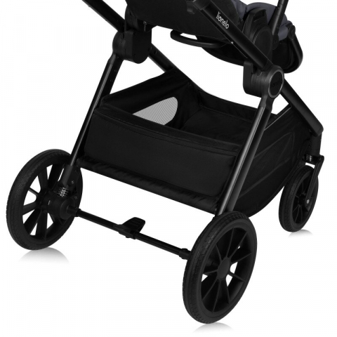 Carucior 2 in 1, Lionelo, Layla, Pana la 22 kg, Cadru aluminiu, Cu landou intarit si salteluta din spuma AirDots, Reversibil, Cu ventilatie 3D, Cu accesorii, EN1888-1, EN1888-2, EN1466, Gri [18]