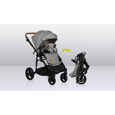 Carucior 2 in 1, Lionelo, Mari Tour, Cu landou individual si salteluta moale, Reversibil, Maner ajustabil, Plasa de tantari, Husa de picioare, Geanta parinti, 22 kg, Conform cu standardele europene de [13]