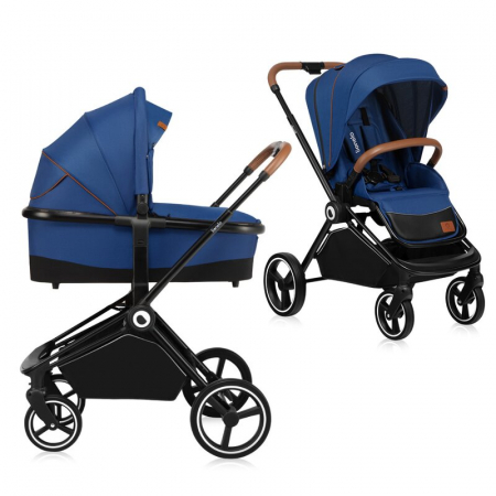 Pachete carucioare - Carucior 2 in 1, Lionelo, Mika, Cadru din aluminiu, Cu landou intarit si salteluta moale, Reversibil, Maner ajustabil, Plasa de tantari, Husa de ploaie, de picioare, 22 kg, Conform cu standardele euro