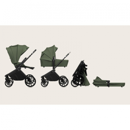 Carucior 2 in 1, Lionelo, Mika Plus, Cadru din aluminiu, Cu landou intarit si salteluta moale, Reversibil, Cu sistem de ventilatie 3D, Cu accesorii, Pana la 22 kg, Conform cu EN1888-1 EN1888-2, EN1466 [36]