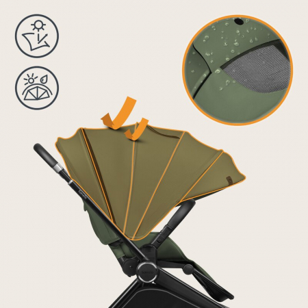 Carucior 2 in 1, Lionelo, Mika Plus, Cadru din aluminiu, Cu landou intarit si salteluta moale, Reversibil, Cu sistem de ventilatie 3D, Cu accesorii, Pana la 22 kg, Conform cu EN1888-1 EN1888-2, EN1466 [42]