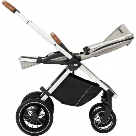 Carucior 3 in 1, FreeON, Joy, Reversibil, Cu cadru din aluminiu, Scoica auto, Husa picioare, Geanta mamici si accesorii, Conform cu standardele europene EN1888-1:2018+A1:2022, Gri [8]