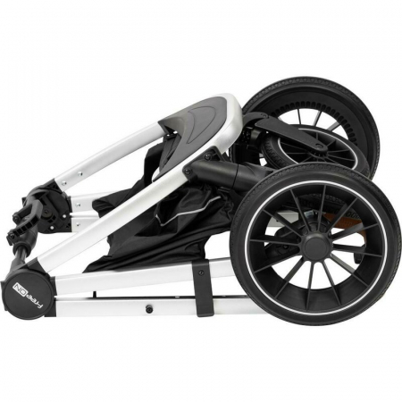 Carucior 3 in 1, FreeON, Joy, Reversibil, Cu cadru din aluminiu, Scoica auto, Husa picioare, Geanta mamici si accesorii, Conform cu standardele europene EN1888-1:2018+A1:2022, Gri [6]