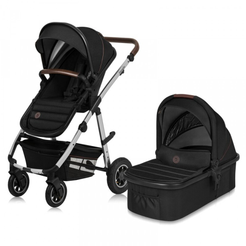 Carucior 3 in 1, Lionelo, Amber, Cadru aluminiu, Cu landou intarit si salteluta moale, Cu scoica auto testata ADAC, Reversibil, Cu accesorii, Geanta parinti, Pana la 22 kg, EN1888-1 EN1888-2 EN1466 EC [31]