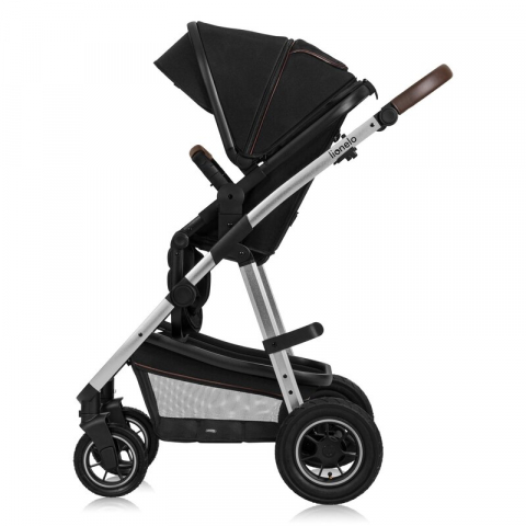 Carucior 3 in 1, Lionelo, Amber, Cadru aluminiu, Cu landou intarit si salteluta moale, Cu scoica auto testata ADAC, Reversibil, Cu accesorii, Geanta parinti, Pana la 22 kg, EN1888-1 EN1888-2 EN1466 EC [12]