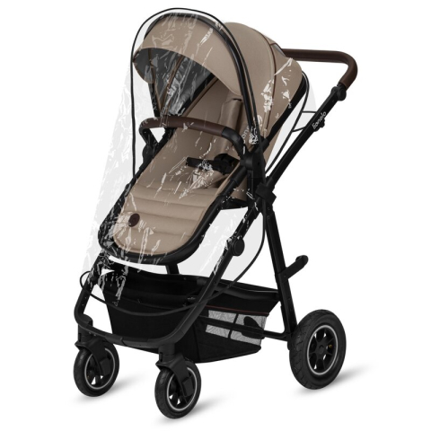 Carucior 3 in 1, Lionelo, Amber, Cadru aluminiu, Cu landou intarit si salteluta moale, Cu scoica auto testata ADAC, Reversibil, Cu accesorii, Geanta parinti, Pana la 22 kg, Bej [9]
