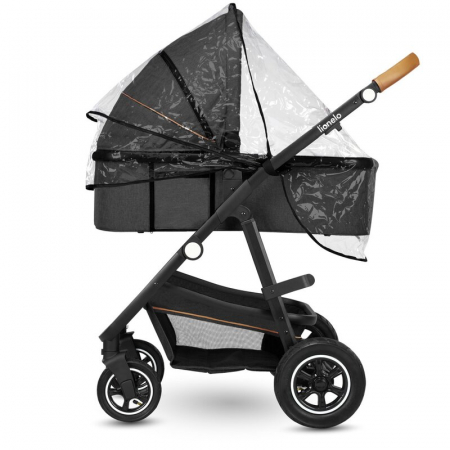 Carucior 3 in 1, Lionelo, Amber, Cadru aluminiu, Cu landou intarit si salteluta moale, Cu scoica auto testata ADAC, Reversibil, Cu accesorii, Geanta parinti, Pana la 22 kg, EN1888-1 EN1888-2 EN1466 EC [13]