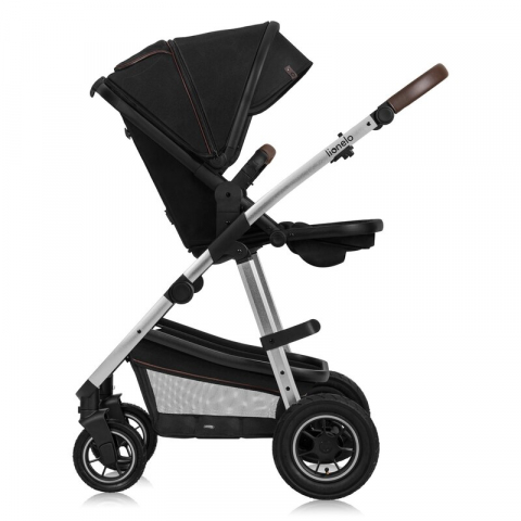 Carucior 3 in 1, Lionelo, Amber, Cadru aluminiu, Cu landou intarit si salteluta moale, Cu scoica auto testata ADAC, Reversibil, Cu accesorii, Geanta parinti, Pana la 22 kg, EN1888-1 EN1888-2 EN1466 EC [13]
