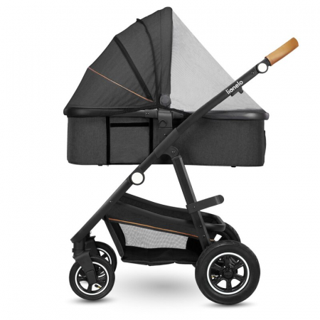 Carucior 3 in 1, Lionelo, Amber, Cadru aluminiu, Cu landou intarit si salteluta moale, Cu scoica auto testata ADAC, Reversibil, Cu accesorii, Geanta parinti, Pana la 22 kg, EN1888-1 EN1888-2 EN1466 EC [14]