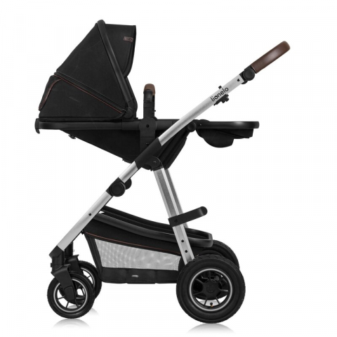Carucior 3 in 1, Lionelo, Amber, Cadru aluminiu, Cu landou intarit si salteluta moale, Cu scoica auto testata ADAC, Reversibil, Cu accesorii, Geanta parinti, Pana la 22 kg, EN1888-1 EN1888-2 EN1466 EC [14]