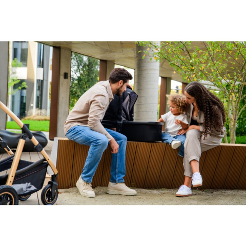 Carucior 3 in 1, Lionelo, Amber, Cadru aluminiu, Cu landou intarit si salteluta moale, Cu scoica auto testata ADAC, Reversibil, Cu accesorii, Geanta parinti, Pana la 22 kg, Bej [38]