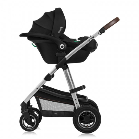 Carucior 3 in 1, Lionelo, Amber, Cadru aluminiu, Cu landou intarit si salteluta moale, Cu scoica auto testata ADAC, Reversibil, Cu accesorii, Geanta parinti, Pana la 22 kg, EN1888-1 EN1888-2 EN1466 EC [18]